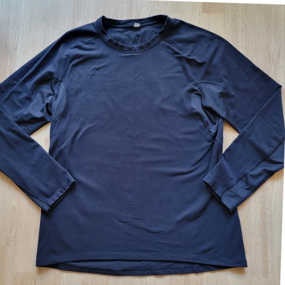 Lululemon Metal Vent‎ Tech Surge Warm Mens XL Black Long Sleeve Crewneck